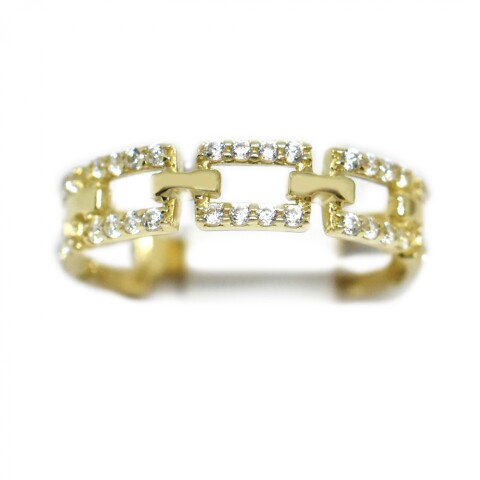 Anillo en Oro 10 Kilates con Zirconias Anillo en Oro 10 Kilates con Zirconias