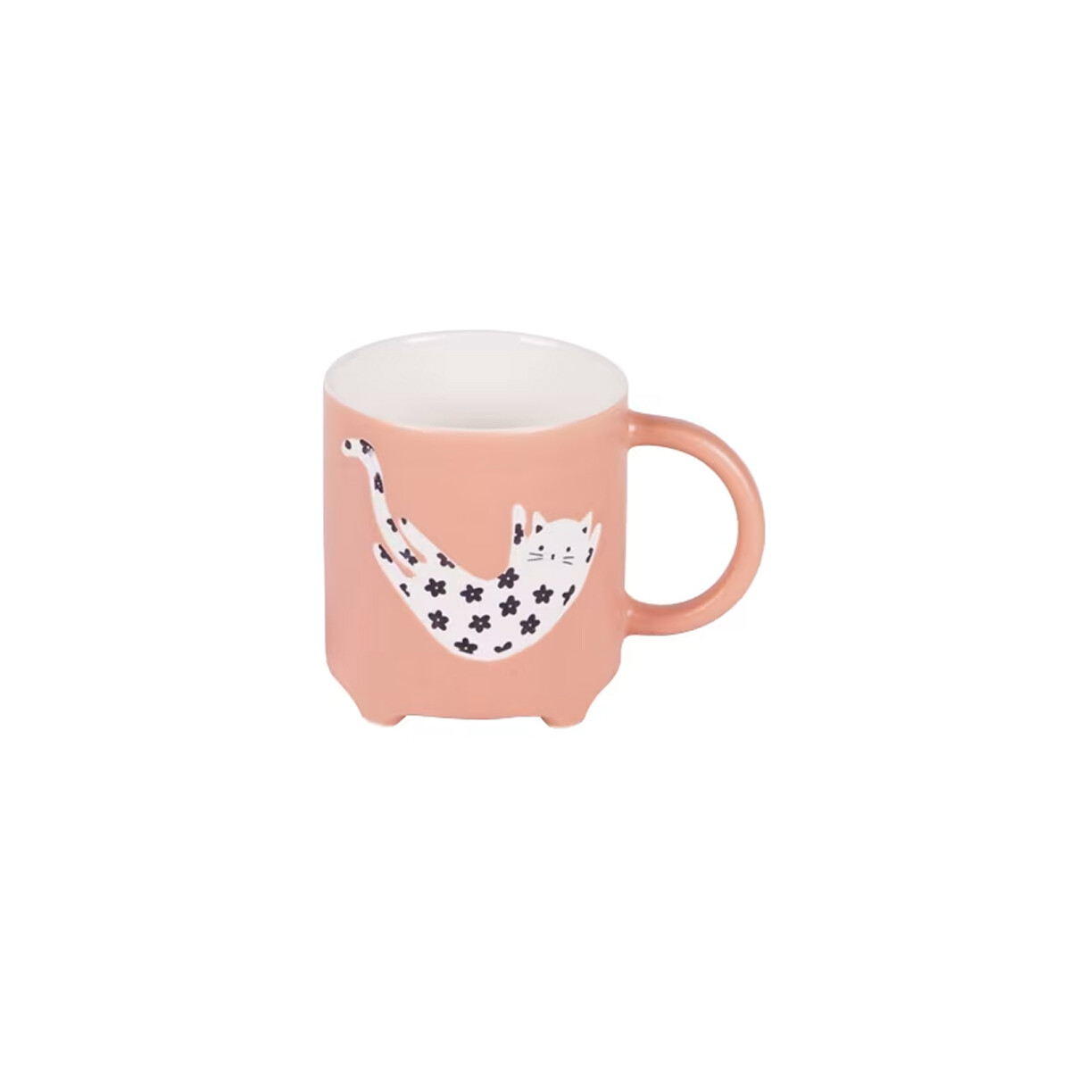 Taza Cerámica Animalitos Ilustrados – 390ml - Rosado 