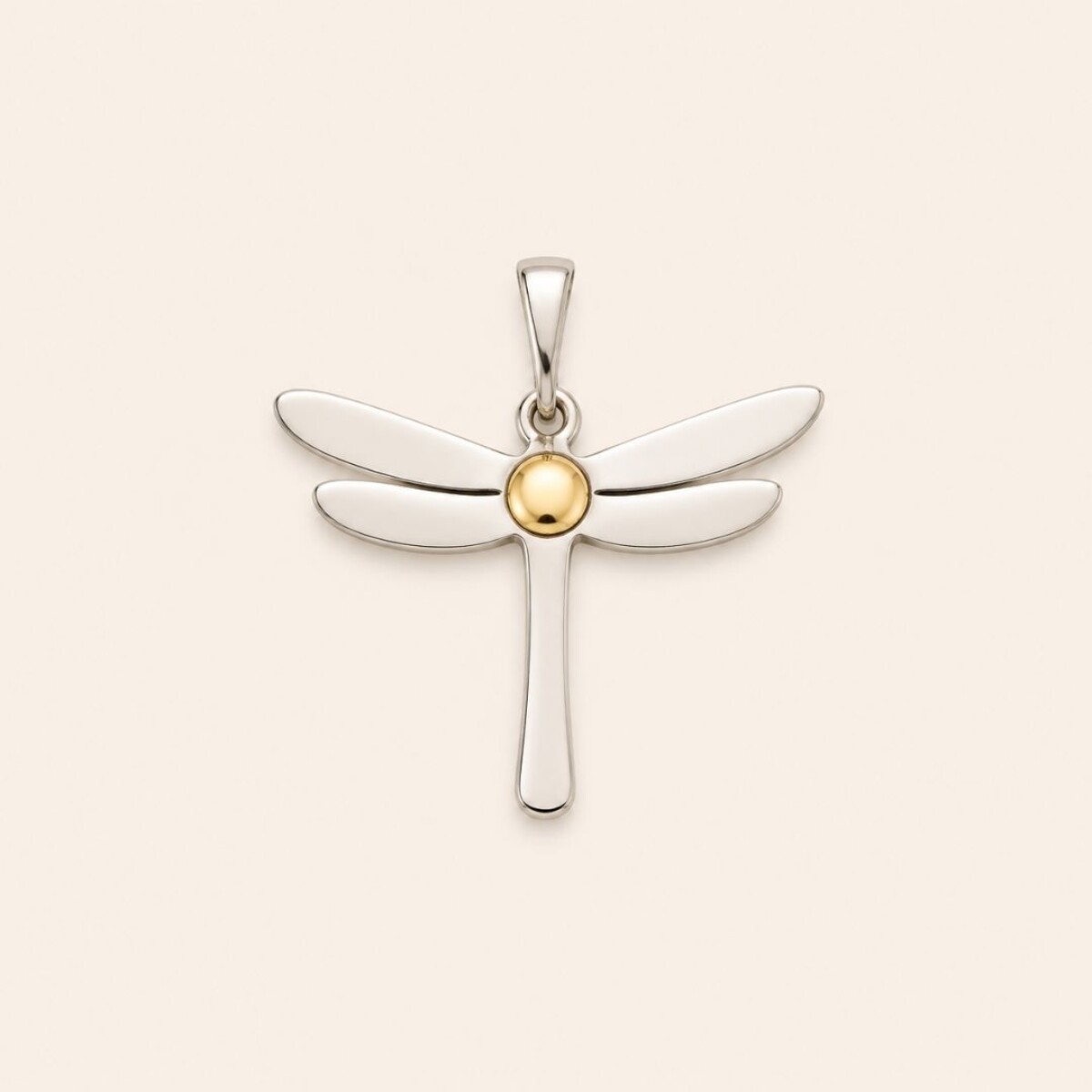 Dije Libelula - Plata y Oro 