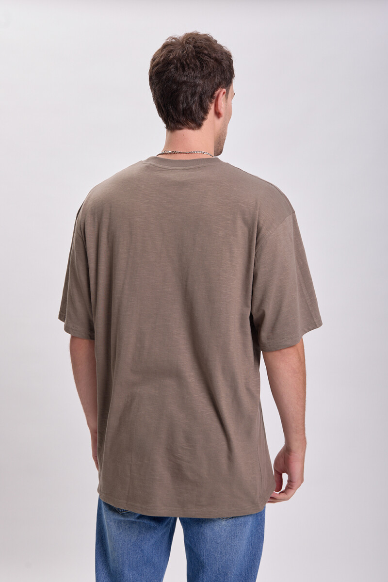 Remera slub bolsillo Verde