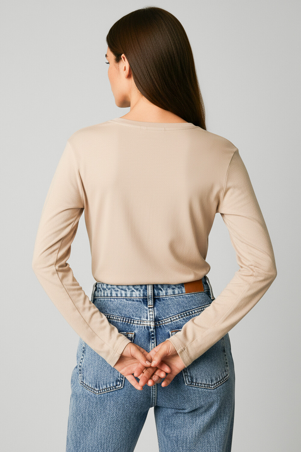 Remera Dupla Taupe Claro