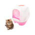 Baño Para Gato Sanitario Cerrado Bandeja Extraible Arenero Variante Color Rosado