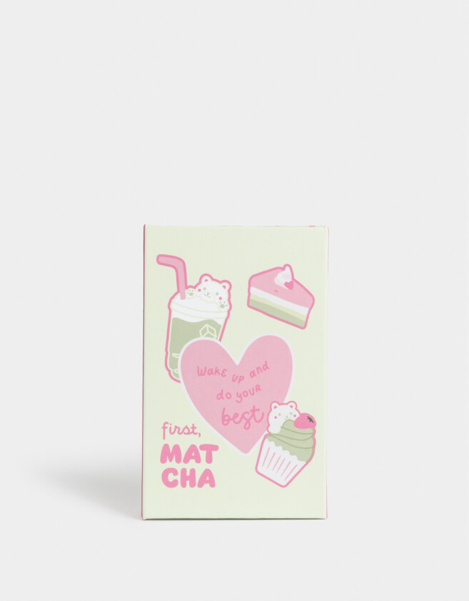 Anotadores Cuadernos y Memos Foodie Set De Notas Adhesivas "matcha Girly" - Combinacion Multicolor