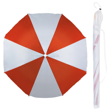 Sombrilla Playa Jardin Clásica MOR 1,80 M FPS 70 Aluminio Rojo/plata