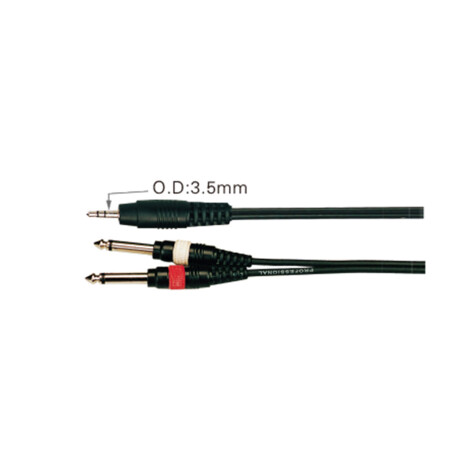 Cable Adaptador Soundking Bb3172m 1x3,5st+2x6,3 2m Cable Adaptador Soundking Bb3172m 1x3,5st+2x6,3 2m