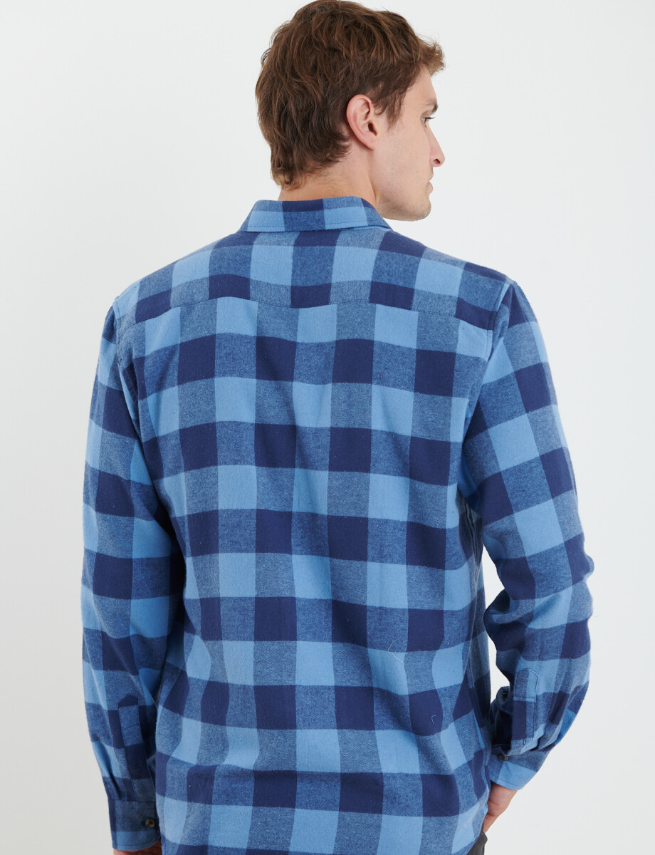 012442 CAMISA HARRINGTON LABEL Azul Oscuro/azul