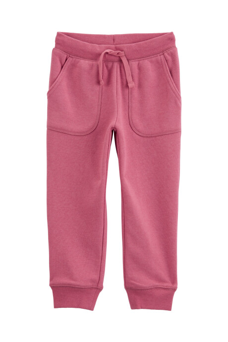 Pantalón de algodón con felpa, rosado Pantalón de algodón con felpa, rosado