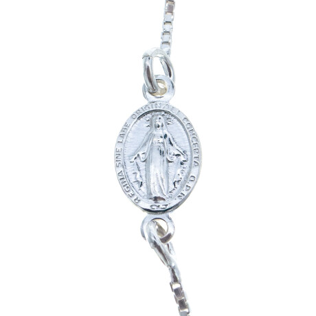 Pulsera religiosa de plata 925, MILAGROSA. Pulsera religiosa de plata 925, MILAGROSA.