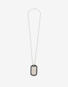 Cadena Corta con Dije Metal Collar De Acero Men´s Collection - Plateado