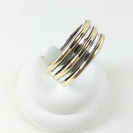Anillo de plata 925 y double en oro 18 ktes. IDEAL PARA USAR COMO ALIANZAS. Anillo de plata 925 y double en oro 18 ktes. IDEAL PARA USAR COMO ALIANZAS.