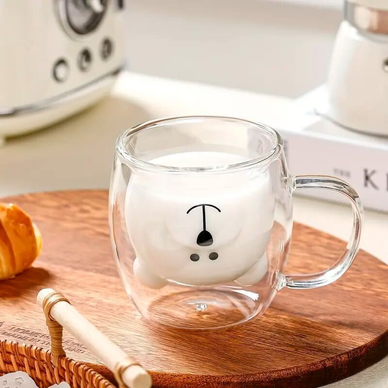 Taza doble vidrio 250ml oso