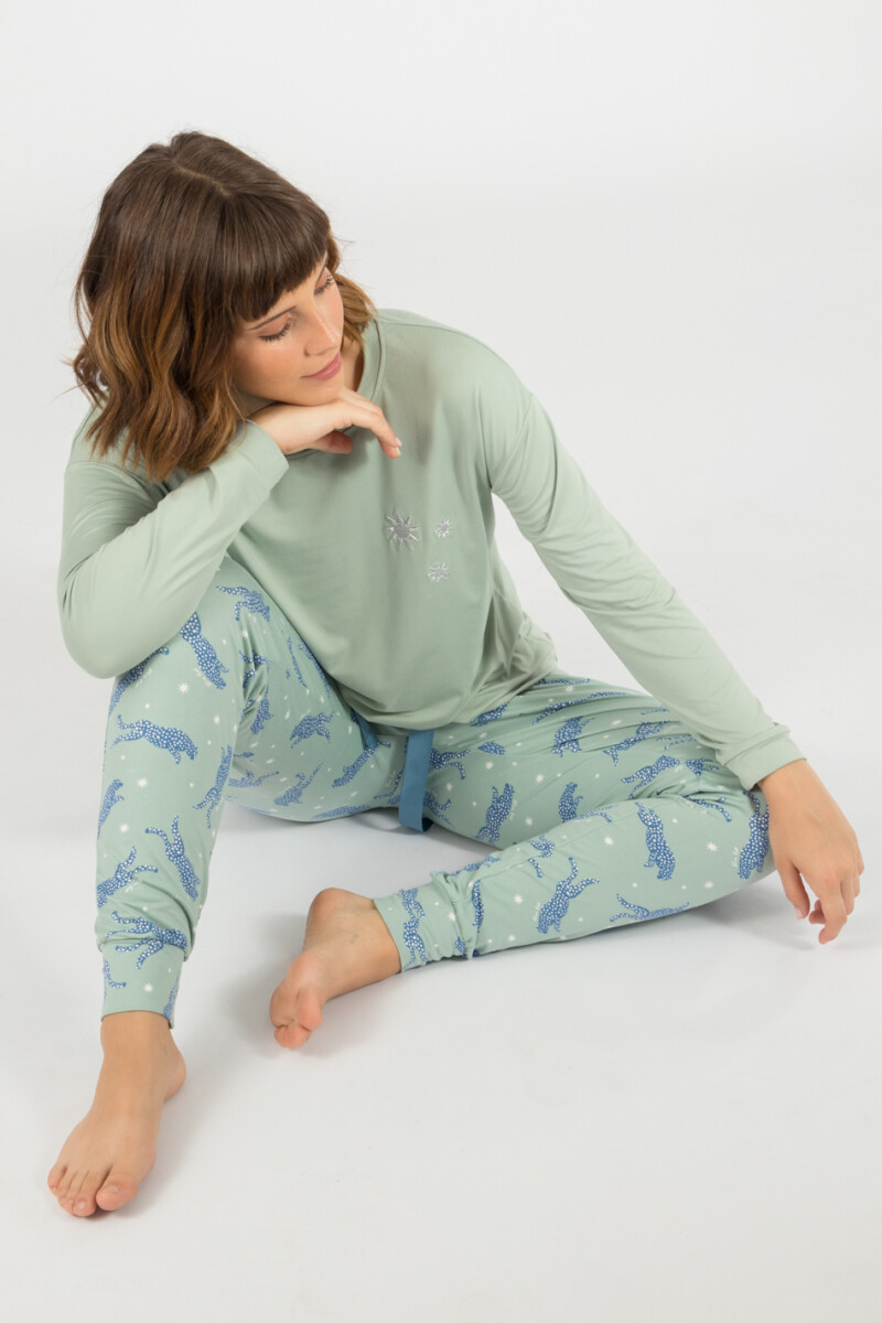 Pijama alaska peach Verde claro