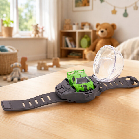 Auto a Control Remoto con Pulsera y Cápsula de Guardado Verde 1