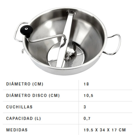 Pasapuré tres discos 24cm Pasapuré tres discos 24cm