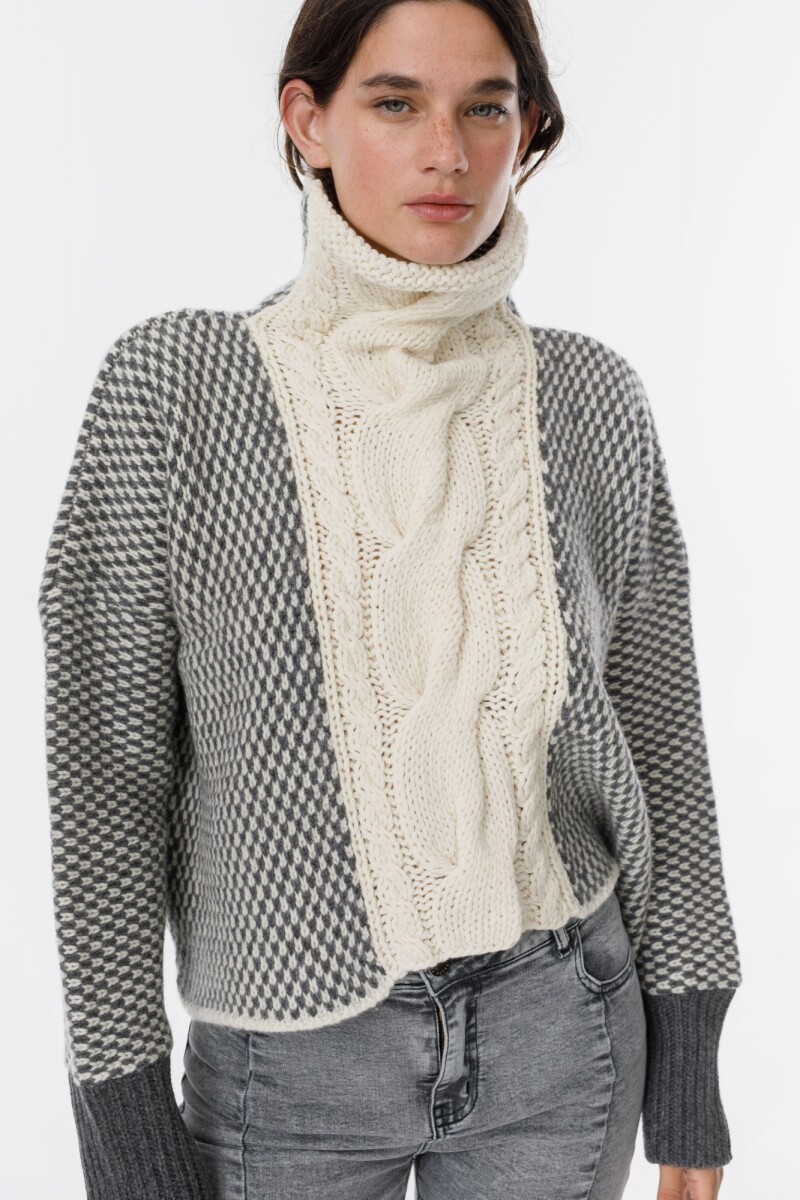Sweater Glass Crudo/Gris