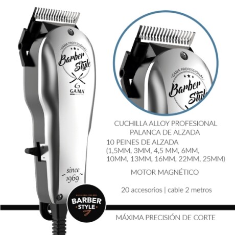 Corta Pelo Gama C/ Acc Y Cable ( Gris) Corta Pelo Gama C/ Acc Y Cable ( Gris)