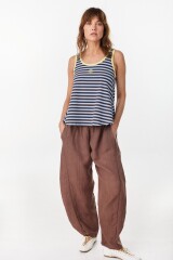 Musculosa Remy Chocolate/Celeste