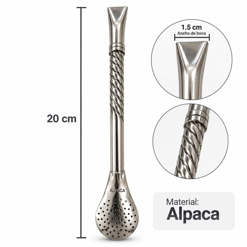 Bombilla de Alpaca Gruesa 20cm Opcion 4
