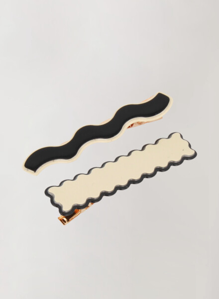 Pack x2 pinzas black& white Negro