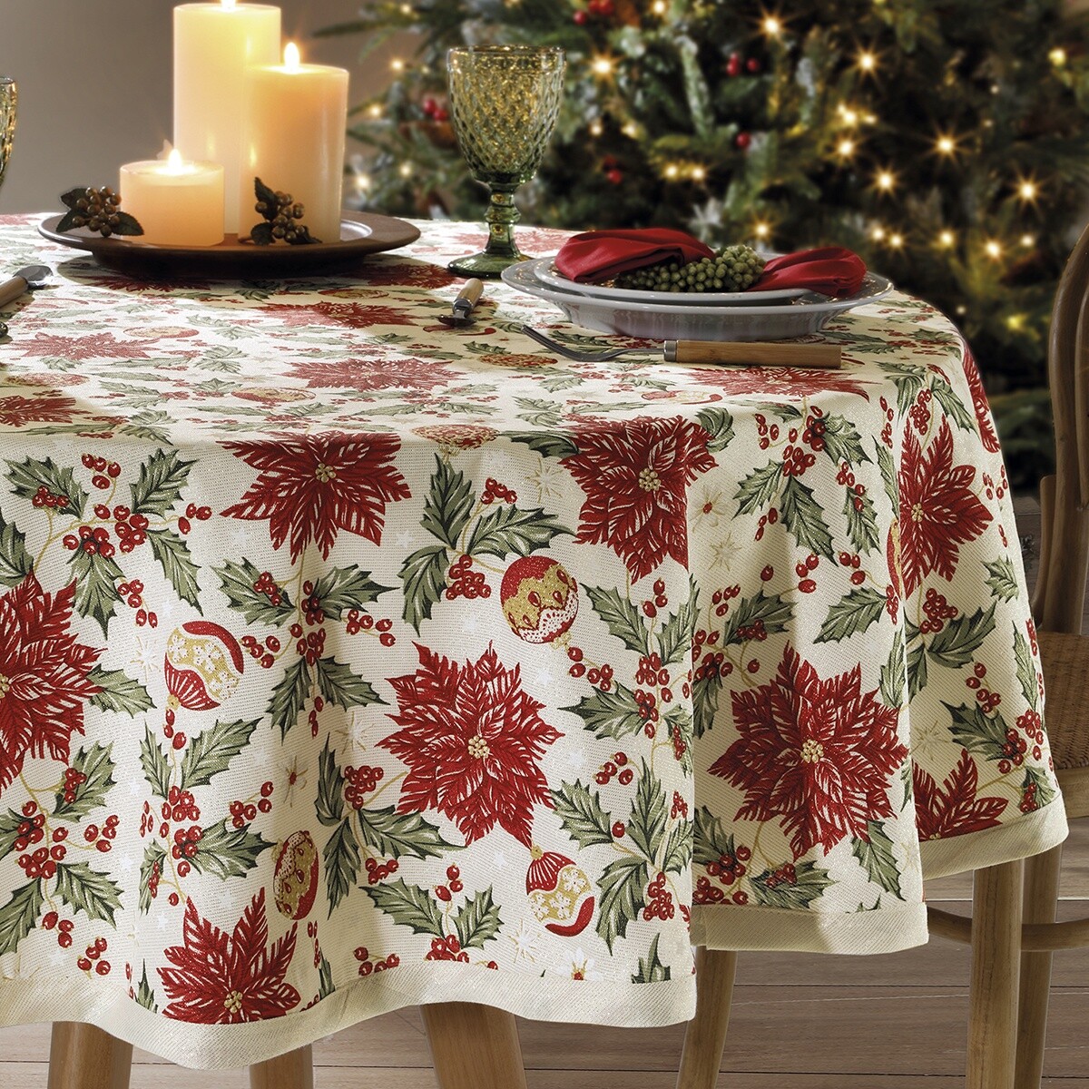 Mantel Redondo Dohler Celebra Navidad 160 cm - DIS 106 