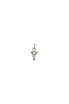 CHARM DE ALEACION DE METALES BAÑADO EN PLATA DE LEY CON FORMA DE LETRA Y CON ARGOLLA Charm