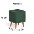 Puff Bamqueta Banco Cube Velvet P02t1170 PUFF CUBE VELVET VERDE