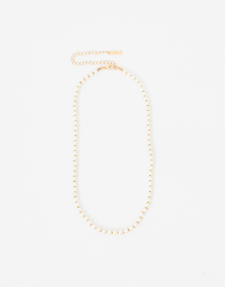 Collares Cortos Perla Collar Corto De Perlas - Blanco Crema