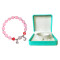 Pulsera piedras estuche incluído Rosa