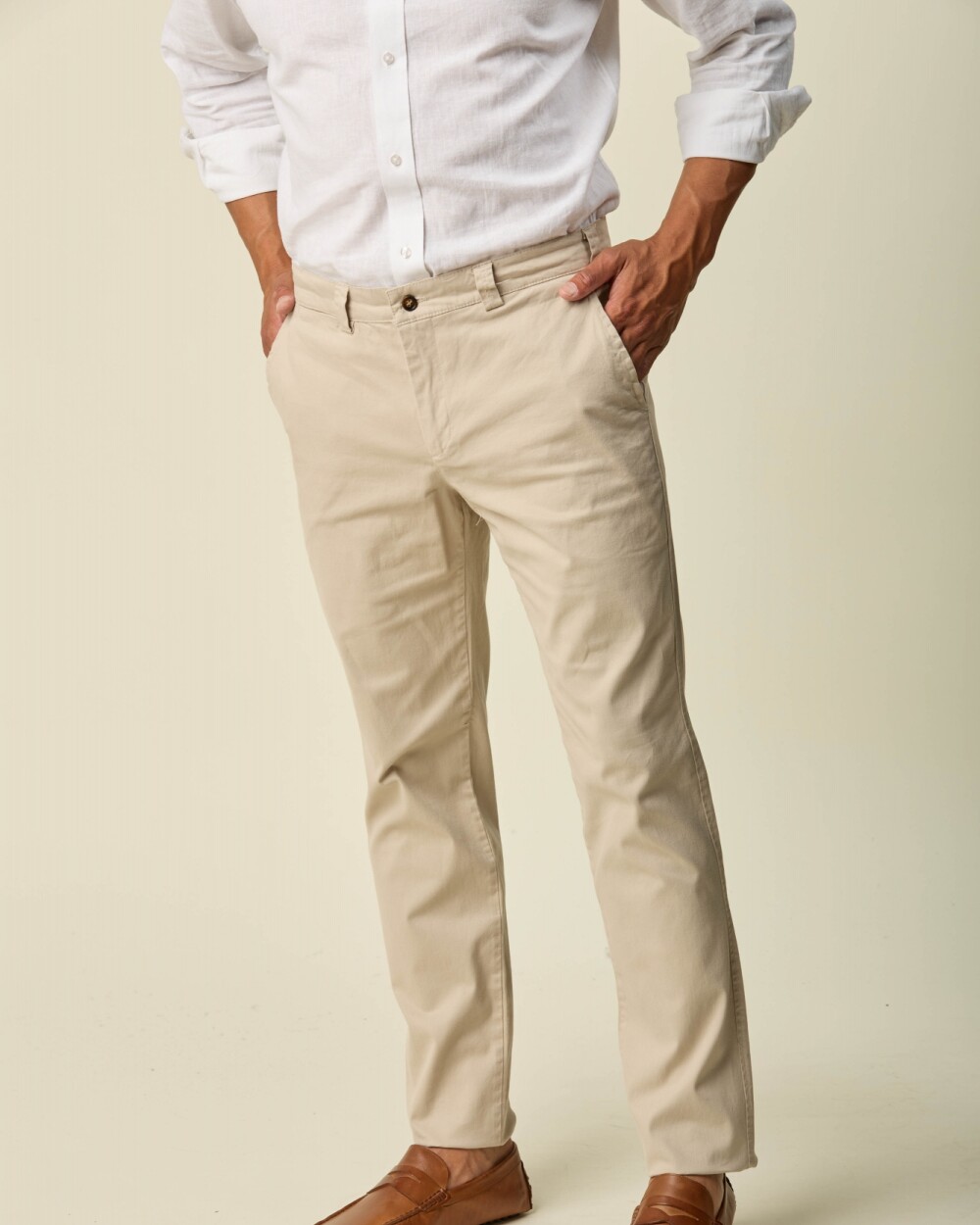 Pantalón Sport Algodon/Spandex Beige