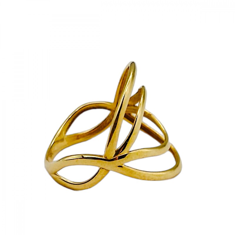 Anillo Tiras-Oro bajo-Sin Piedra-AN8177 sinpiedra