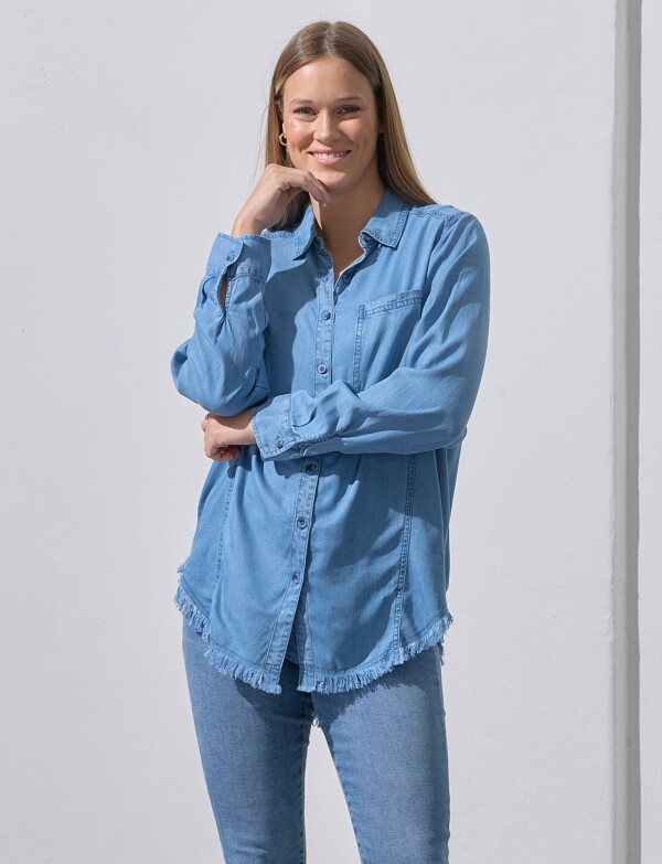 Camisa Tencel Flecos JEAN
