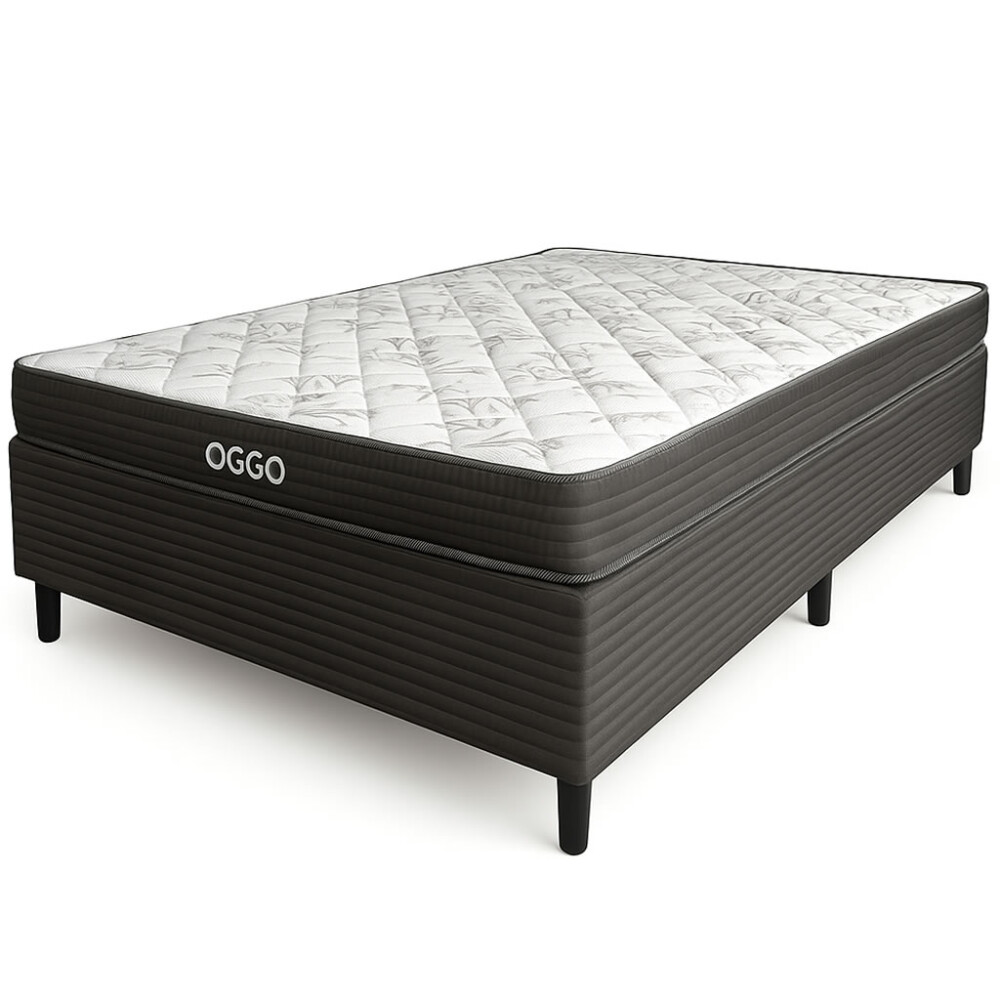 Sommier SUPER MEGA 1 plaza y media reversible con base fija