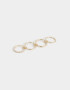 Anillos Medianos y Grandes Con strass Anillo De Metal Con Strass - Dorado