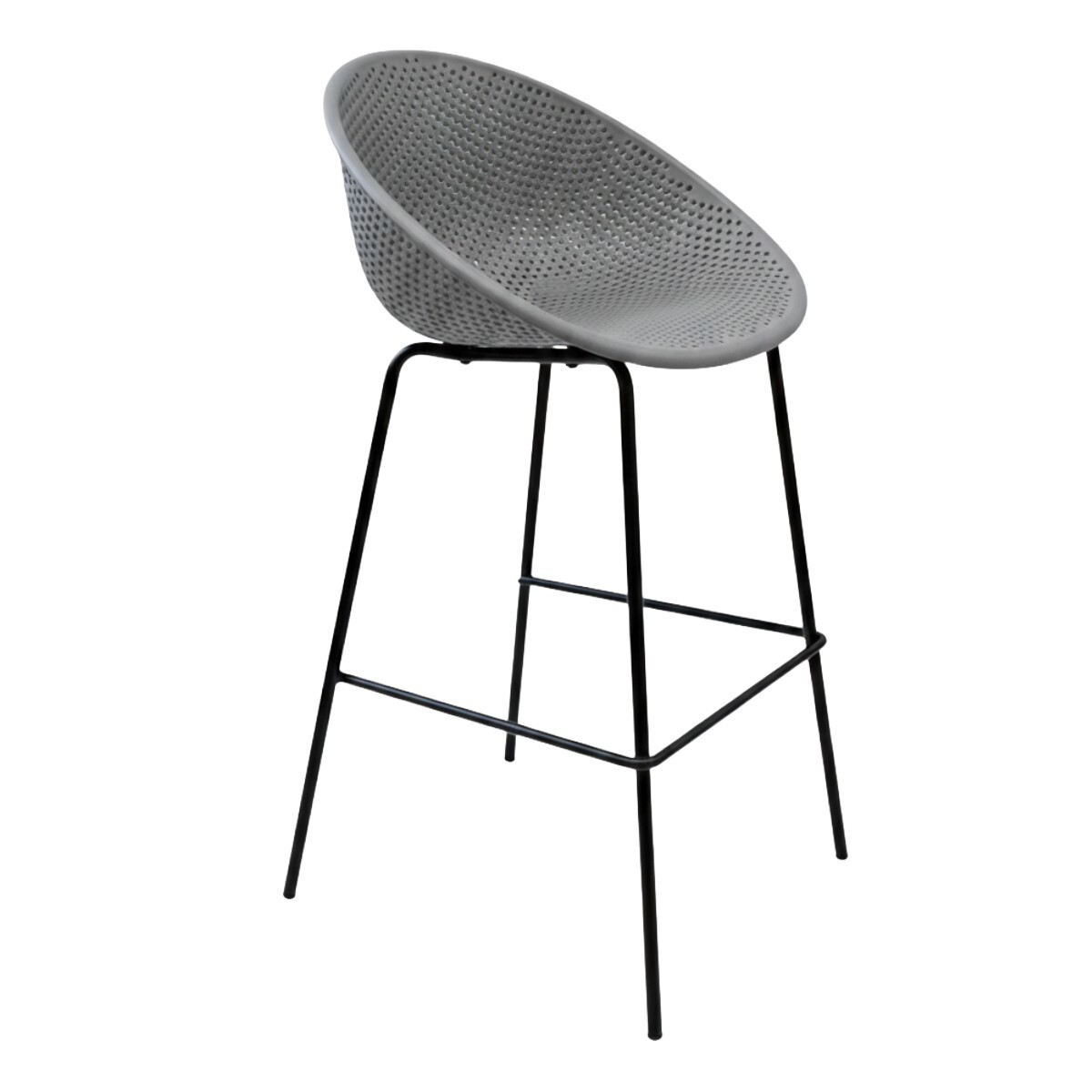 SILLA BAR EGG GRIS 47X58X96CM 