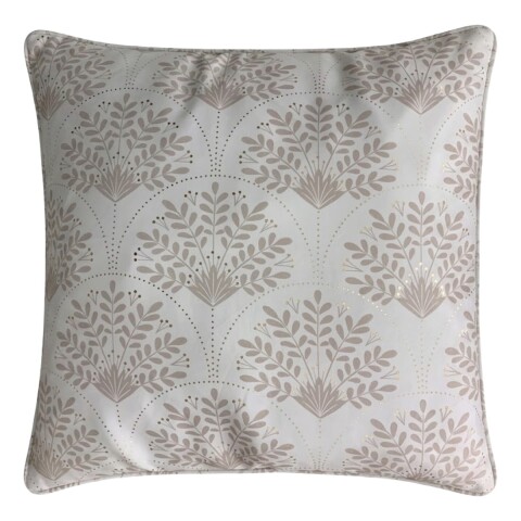 COJIN CUAD BLANCO ESTAMP BEIGE 60X60CM Unica