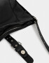 Saca Cartera Hobo Con Hebilla - Negro
