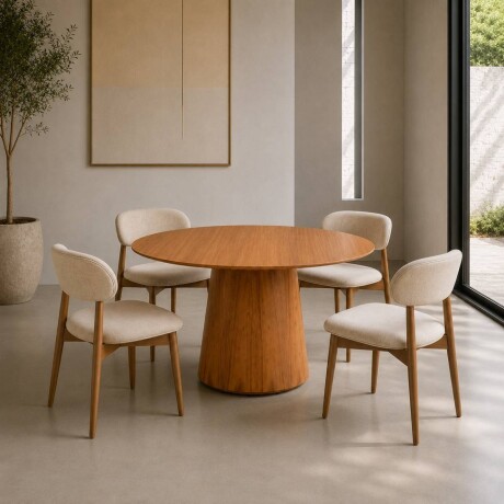 Mesa de Comedor Zara - Redonda - 100 Canela