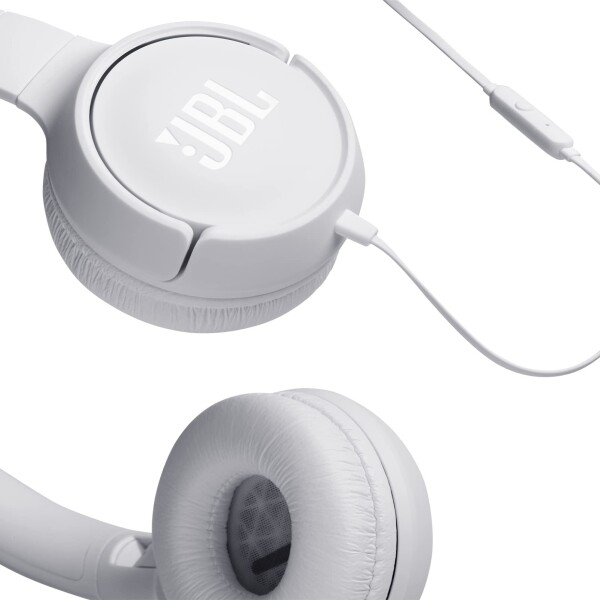 Auriculares JBL Tune 500 Pure Bass Cable Plano Jack 3.5mm Color Variante Blanco