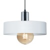 COLGANTE 1 LUZ ''BALCARCE'' CHAPA BLANCO/CROMO Ø20 E27 COLGANTE 1 LUZ ''BALCARCE'' CHAPA BLANCO/CROMO Ø20 E27
