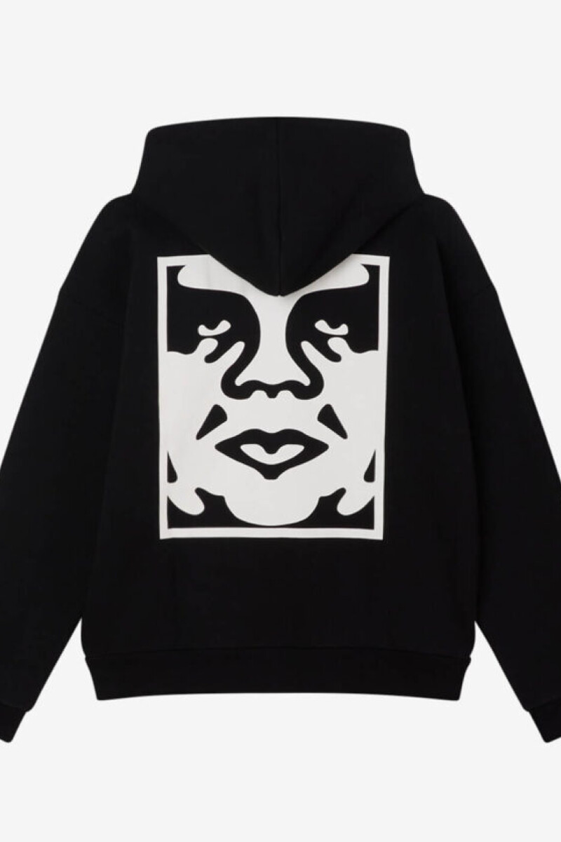 BOLD ICON EXTRA HEAVY HOOD Negro