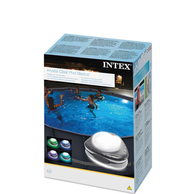 INTEX LUZ LED MONTAJE MAGNETICO DE PARED PARA PISCINA 5 COLORES 220-240V Intex Luz Led Montaje Magnetico De Pared Para Piscina 5 Colores 220-240v