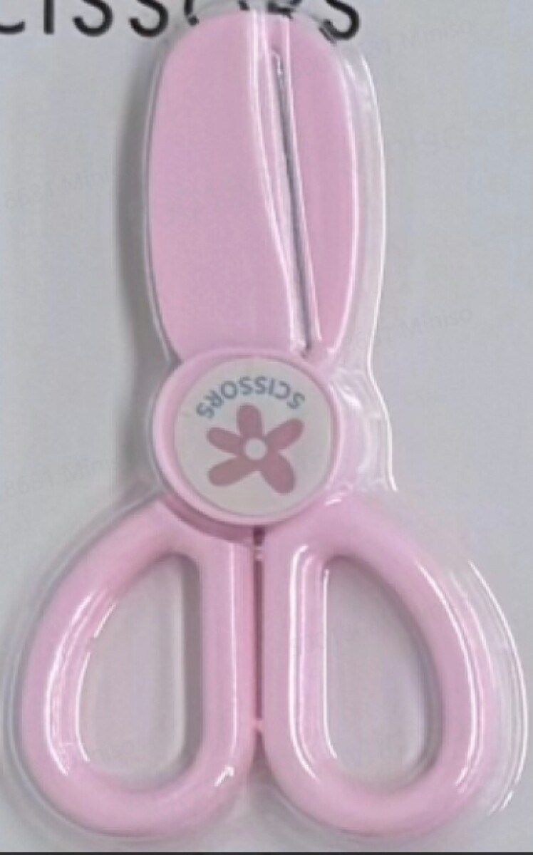 Tijera plástica - rosa 