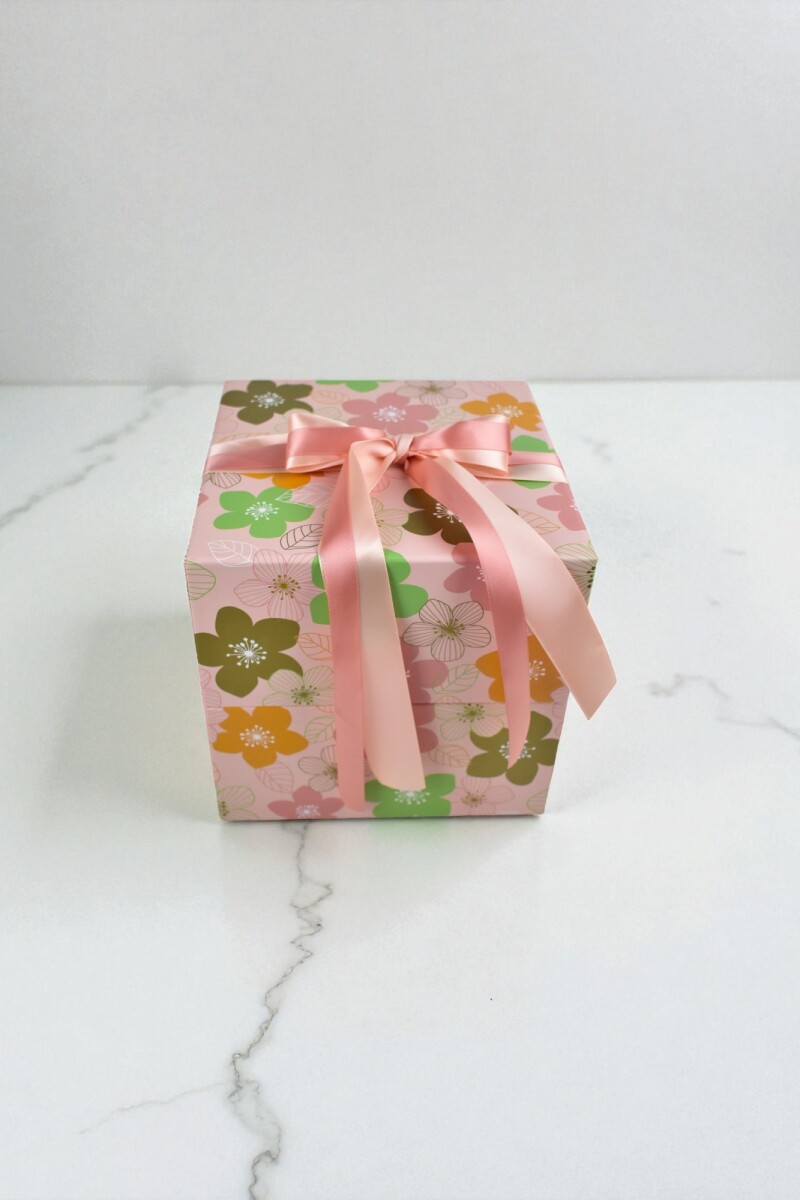 Caja Rigida 16x16 con lazo - Diseño 3 