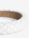 Vinchas Rígidas Perla Vincha Puffy Con Perlas - Blanco Nacarado/perlado