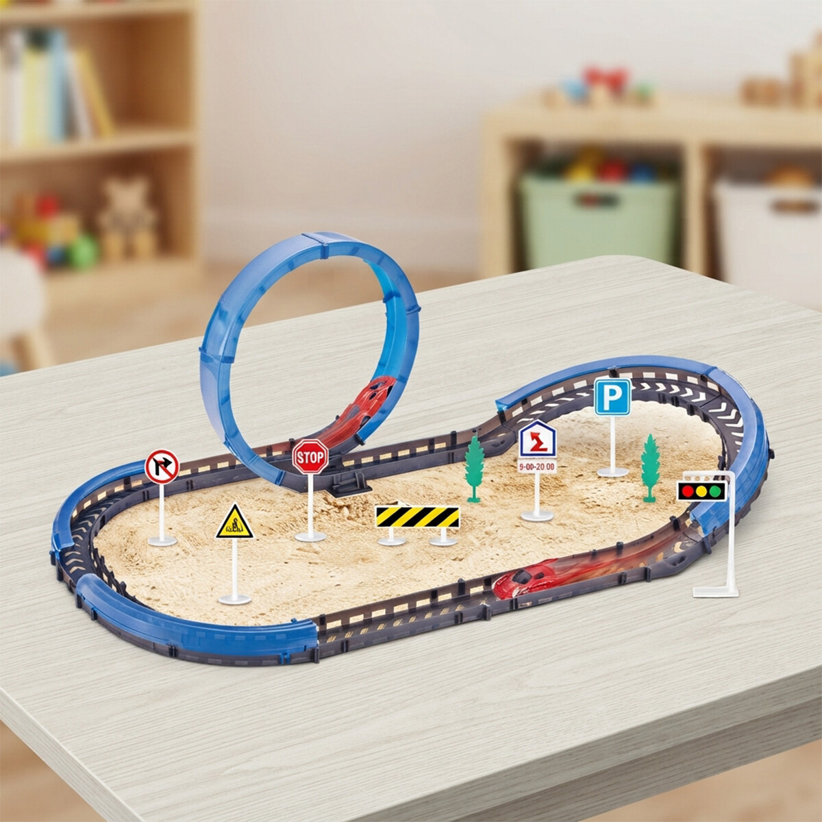 Pista De Auto Track Racer con Auto con Bateria 