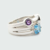 Anillo Leti de MOON en plata 925 con brillante y piedras semipreciosas Anillo Leti de MOON en plata 925 con brillante y piedras semipreciosas