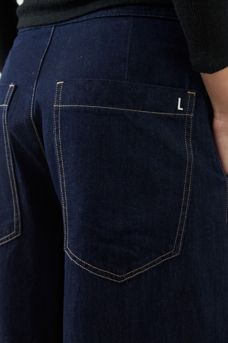 Pantalón de jean wide leg jean oscuro