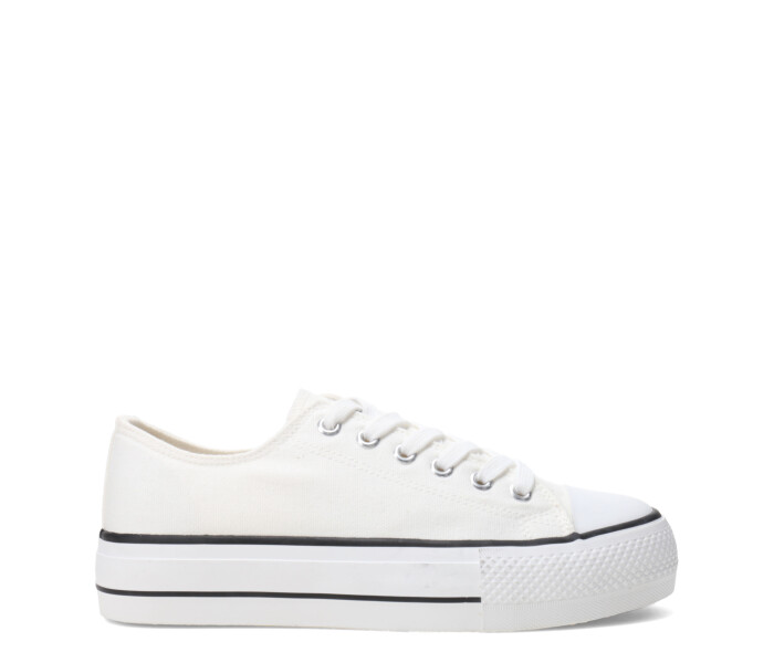 Championes de Mujer Miss Carol Lorcast Con Plataforma Blanco