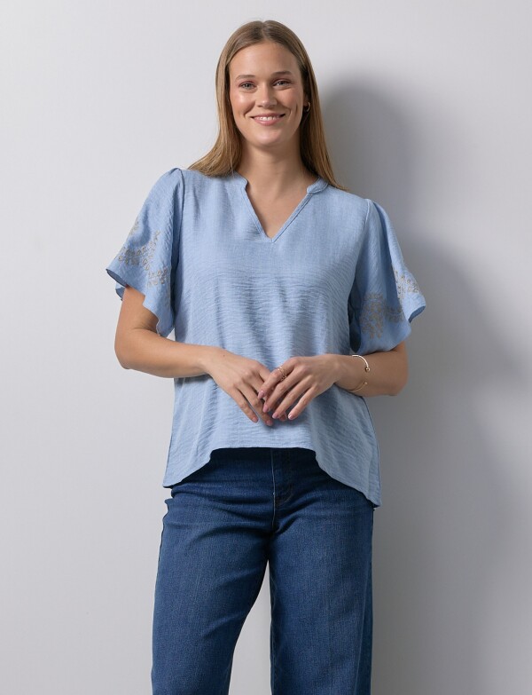 Blusa Manga Bordado CELESTE