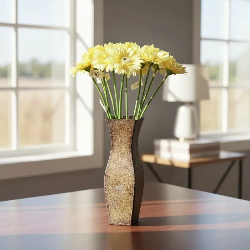 Flor Artificial Gerbera amarilla Tallo Largo - PRODUCTO CON DETALLES - Flor Artificial Gerbera amarilla Tallo Largo - PRODUCTO CON DETALLES -